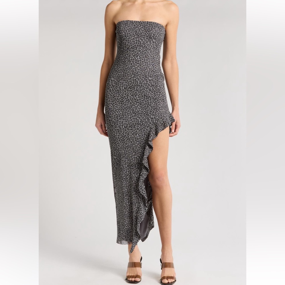 AFRM Los Angeles Brooke Floral Strapless Maxi Dress